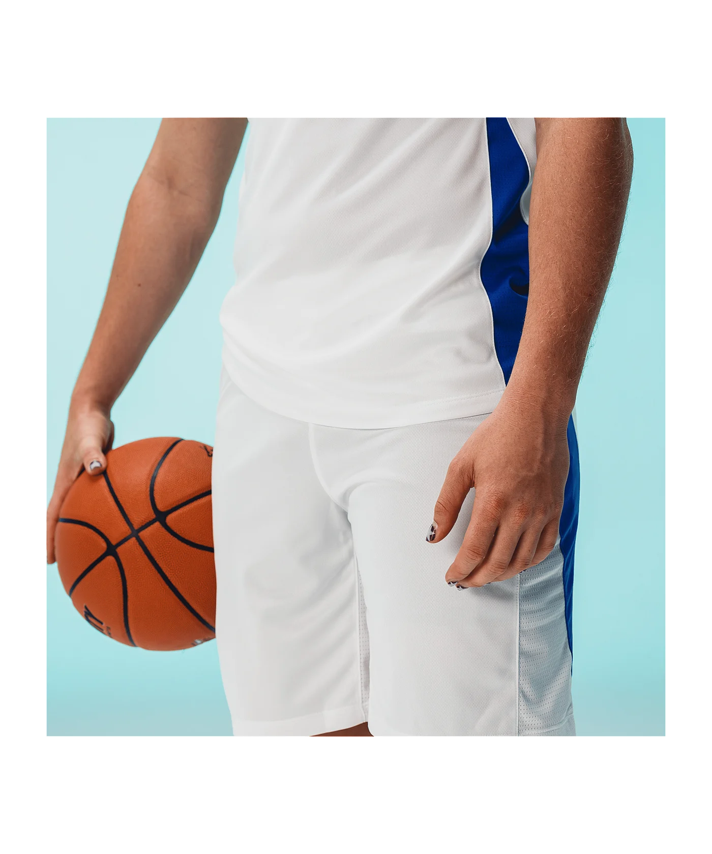 Nike Team Basketball Stock Short Weiss Blau F102