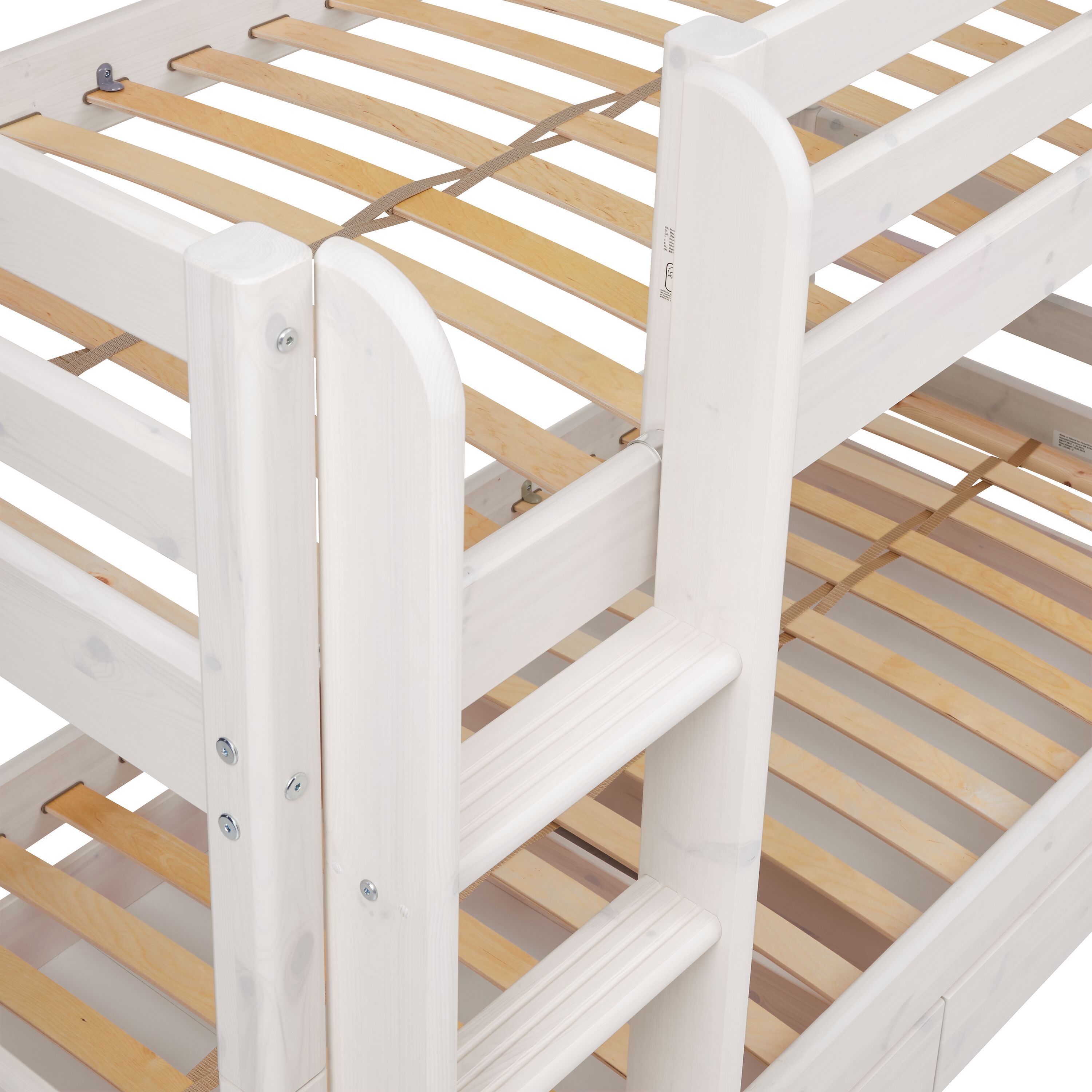 Flexa CLASSIC Etagenbett - White Wash / B: 110.0 cm x T: 210.0 cm x H: 154.0 cm