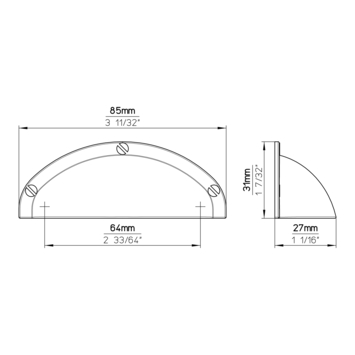 Greep Famke nikkel glans 31mm