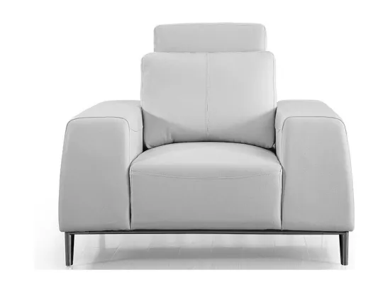 Fauteuil cuir avec dossier avance-recul LOOLAK Blanc