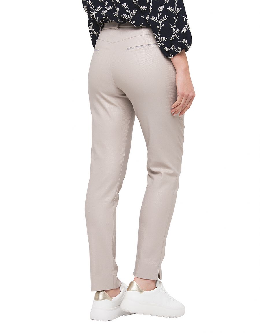 Pantalon beige imprimé