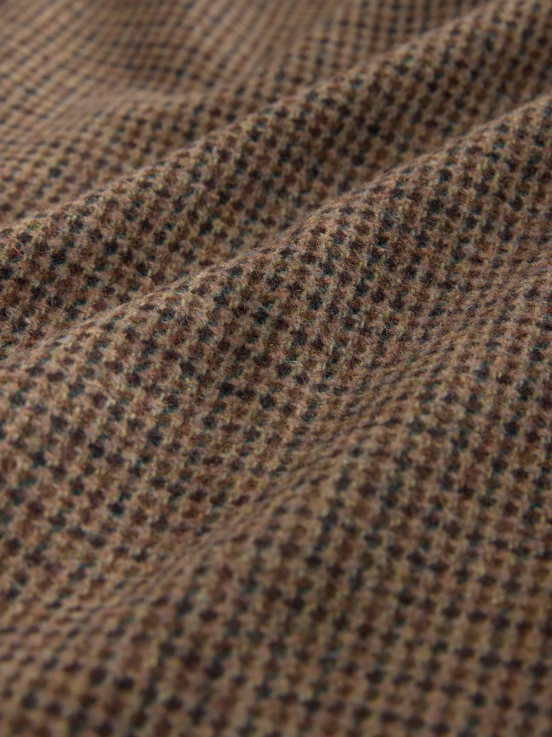 Multi - Textuur Houndstooth Chore Jack Met Wol