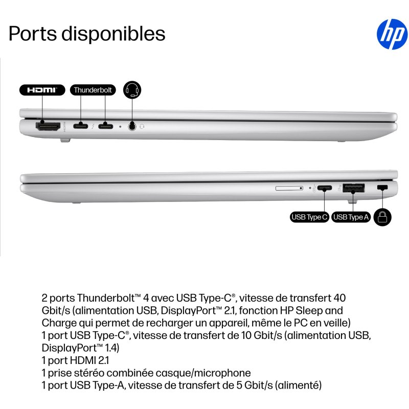 HP EliteBook X G1i Next Gen AI PC Wolf Pro Security Edition Copilot+ PC Intel Core Ultra 7 258V Ordinateur portable 35,6 cm (14