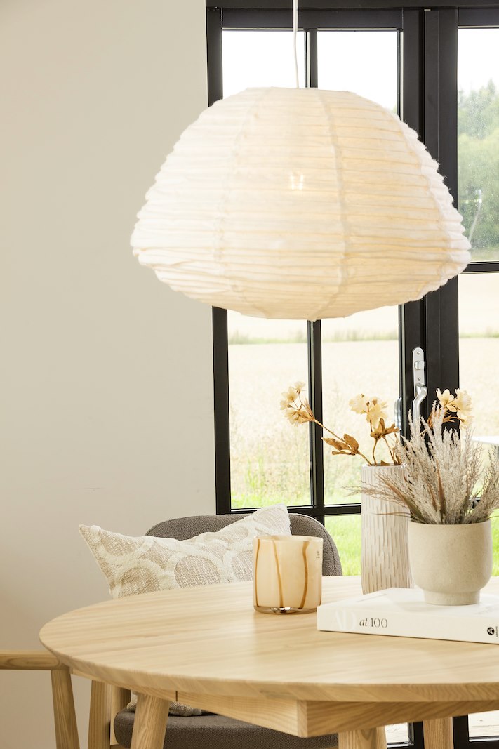 Cebu taklampe Juteskjerm med hvit ledning 120cm.