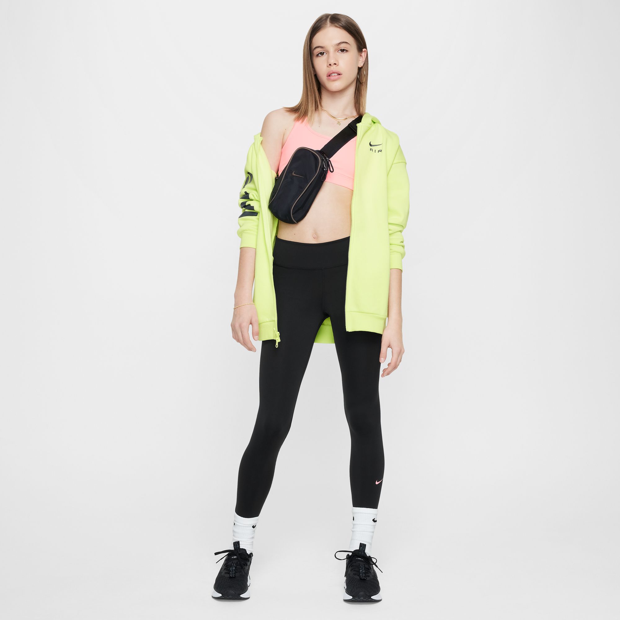 Dri-FIT One Tights Junior 011/Black/Sunset Pulse