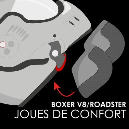 Mousses de joues ROOF KIT BOXER V8 - Noir