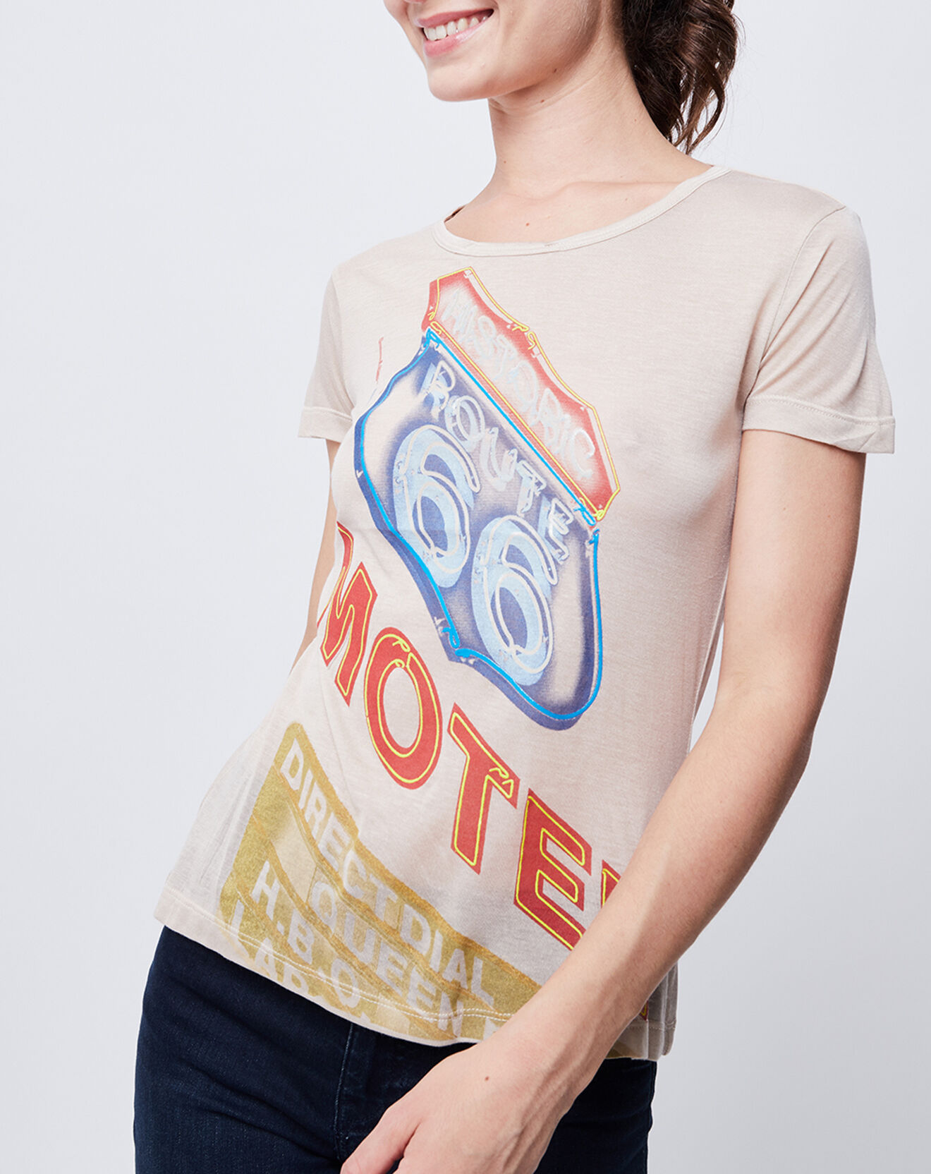 John Galliano T-Shirt Imprimé beige