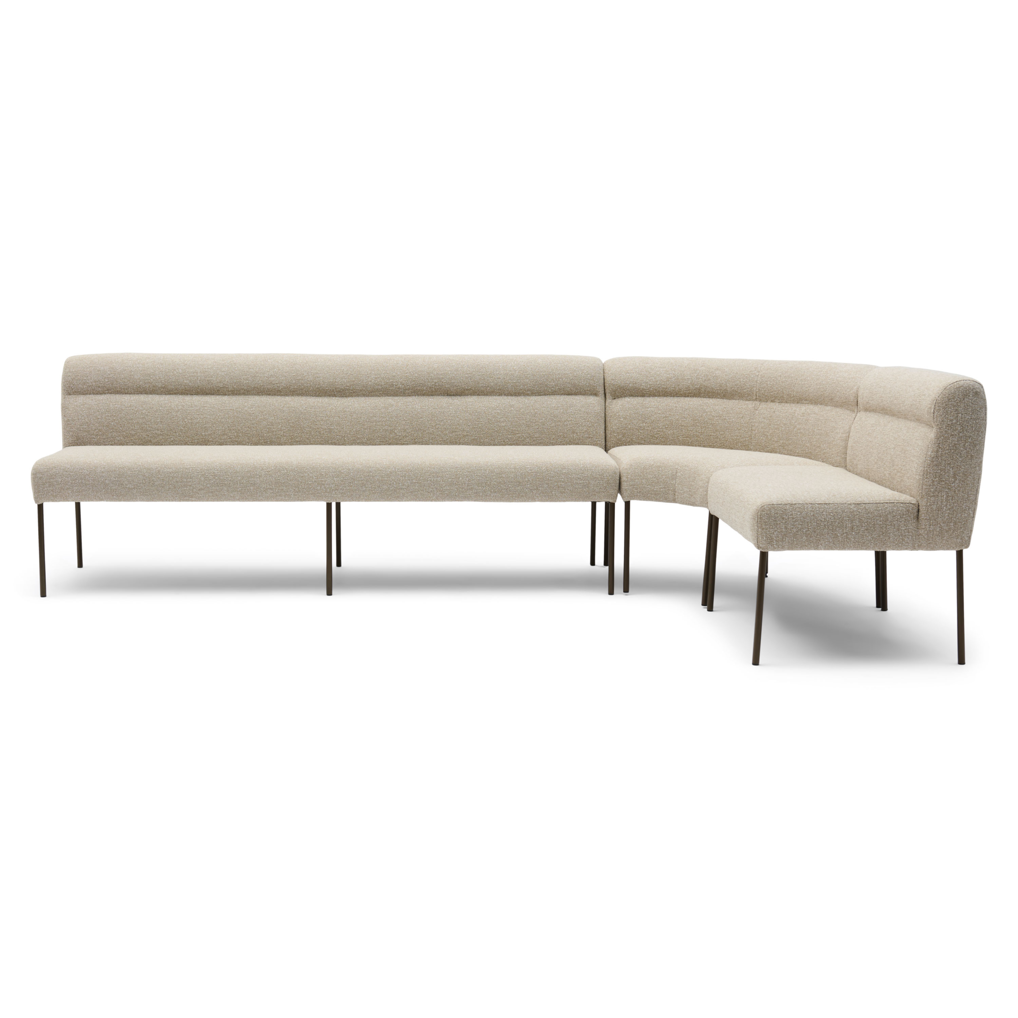 Eetkamerbank Mia lodge beige 285 cm links