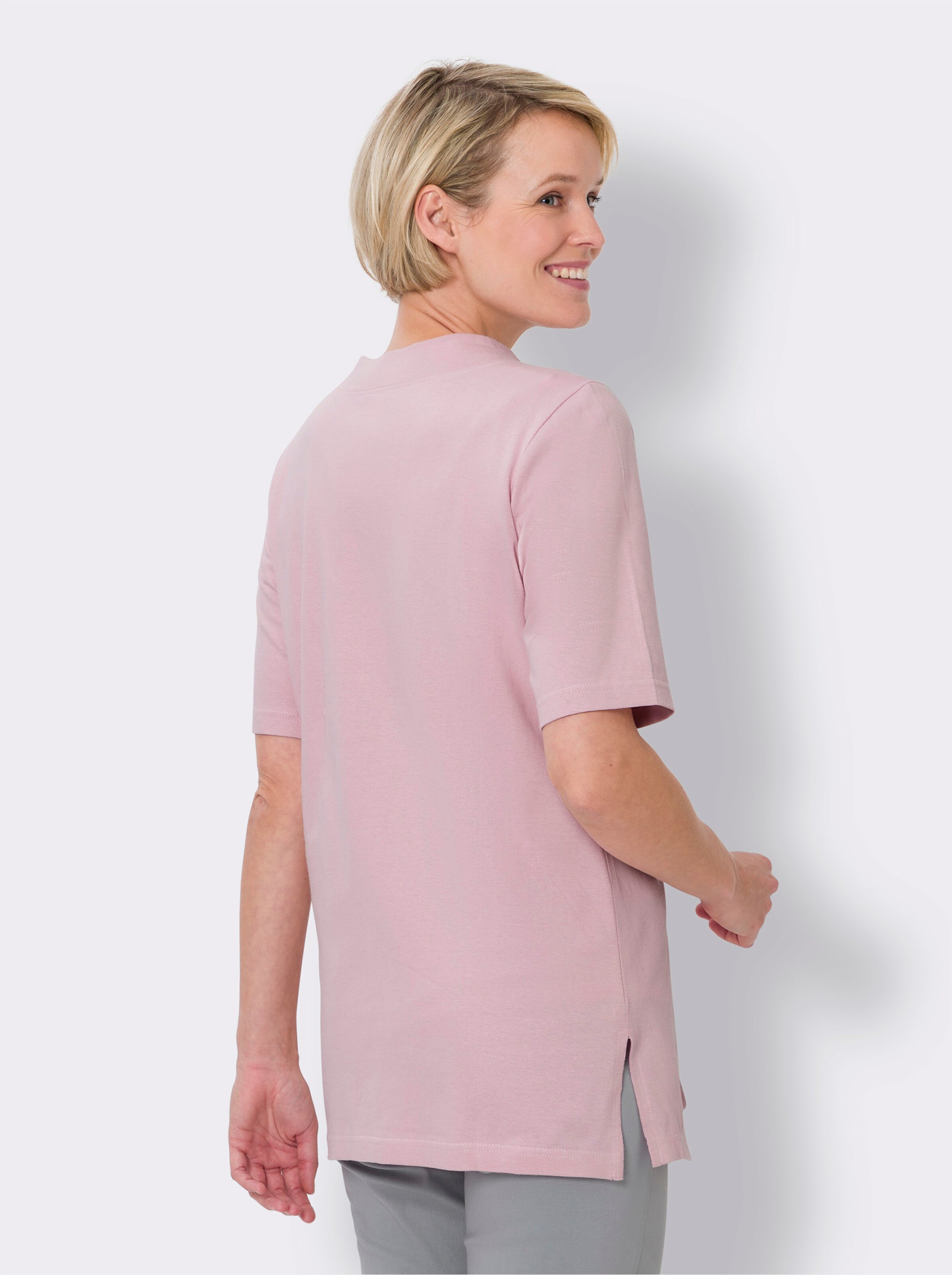 Shirtjacke in langer Form