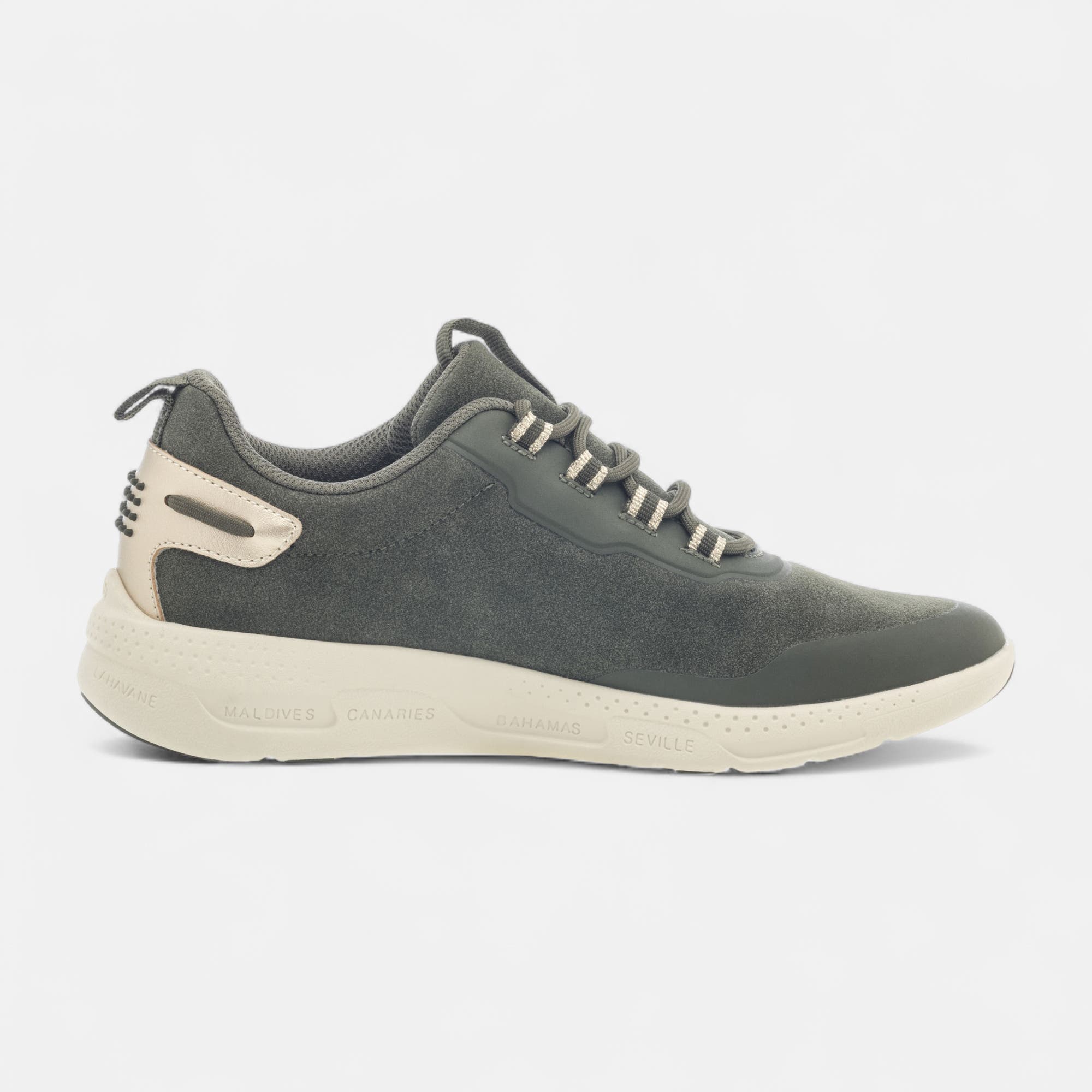 Baskets basses Femme kaki