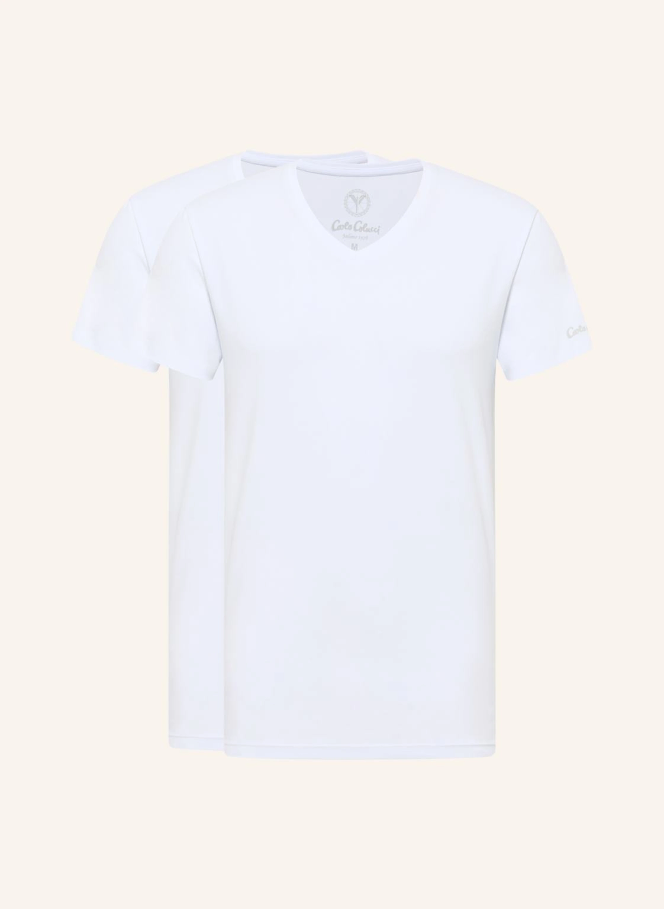 CARLO COLUCCI V-Ausschnitt T-Shirt, 2er Pack CAVALLETTI