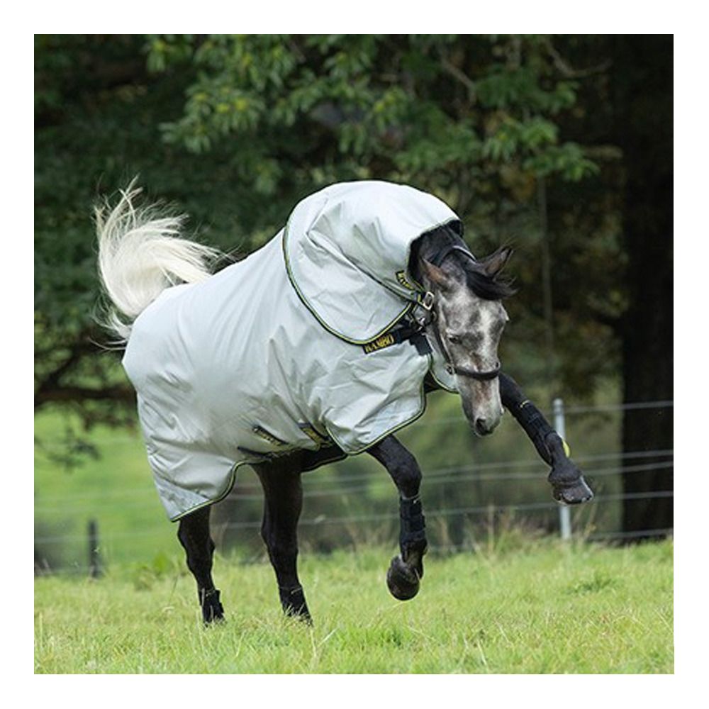 Horseware RAMBO DUO BUNDLE 100G + LINER 100G ET 300G -  Couverture de paddock + couvre-cou grey/teal/gold/navy