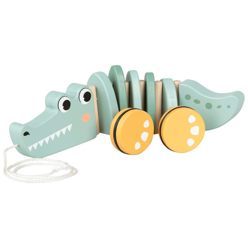 Crocodile à tirer - Multicolore - Ecru