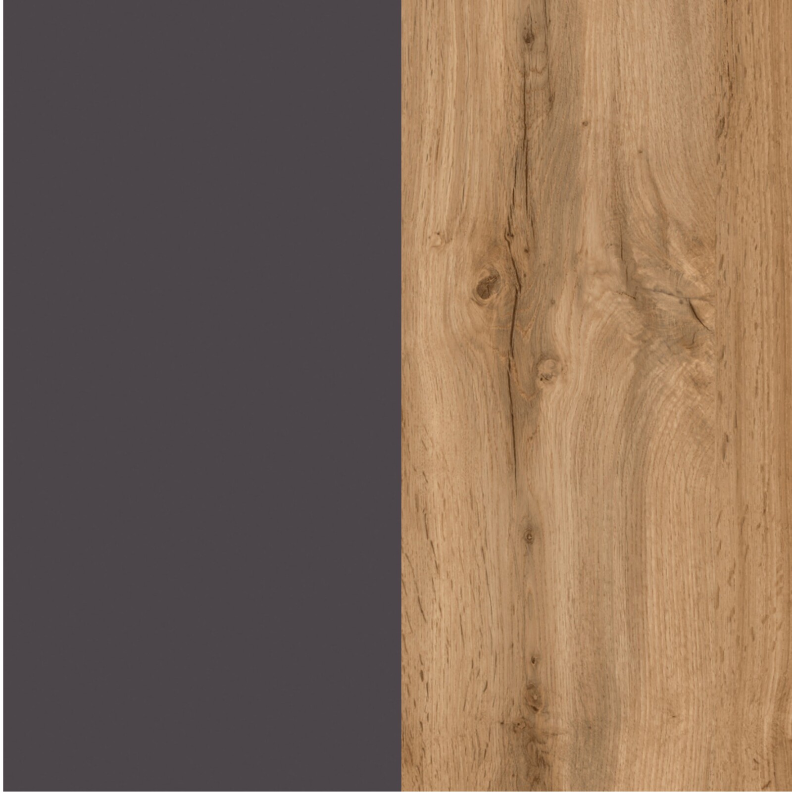 Unterschrank - Wotaneiche - grau matt - 65 cm