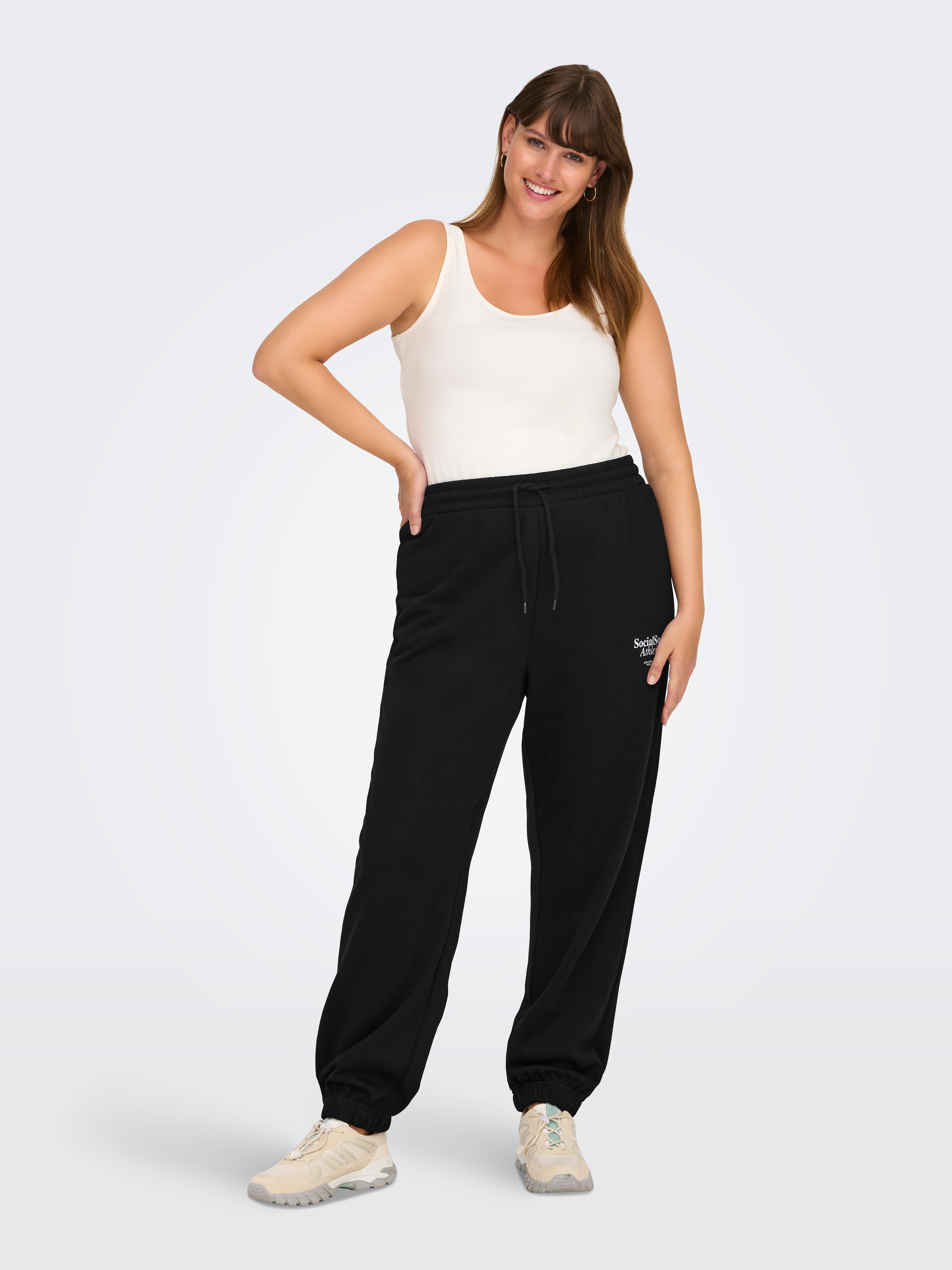 CARDAZE Weiter Beinschnitt Jogginghose Black