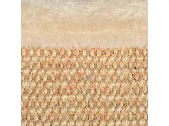 Tapis griffoir pour chats avec jouet - Beige - L 48 x l 34 cm