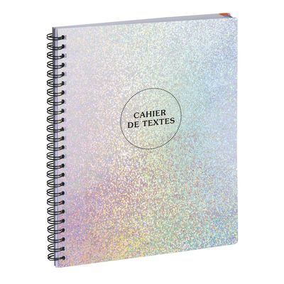 Cahier de textes spiralé Holographik - 17 x 22 cm - Exacompta