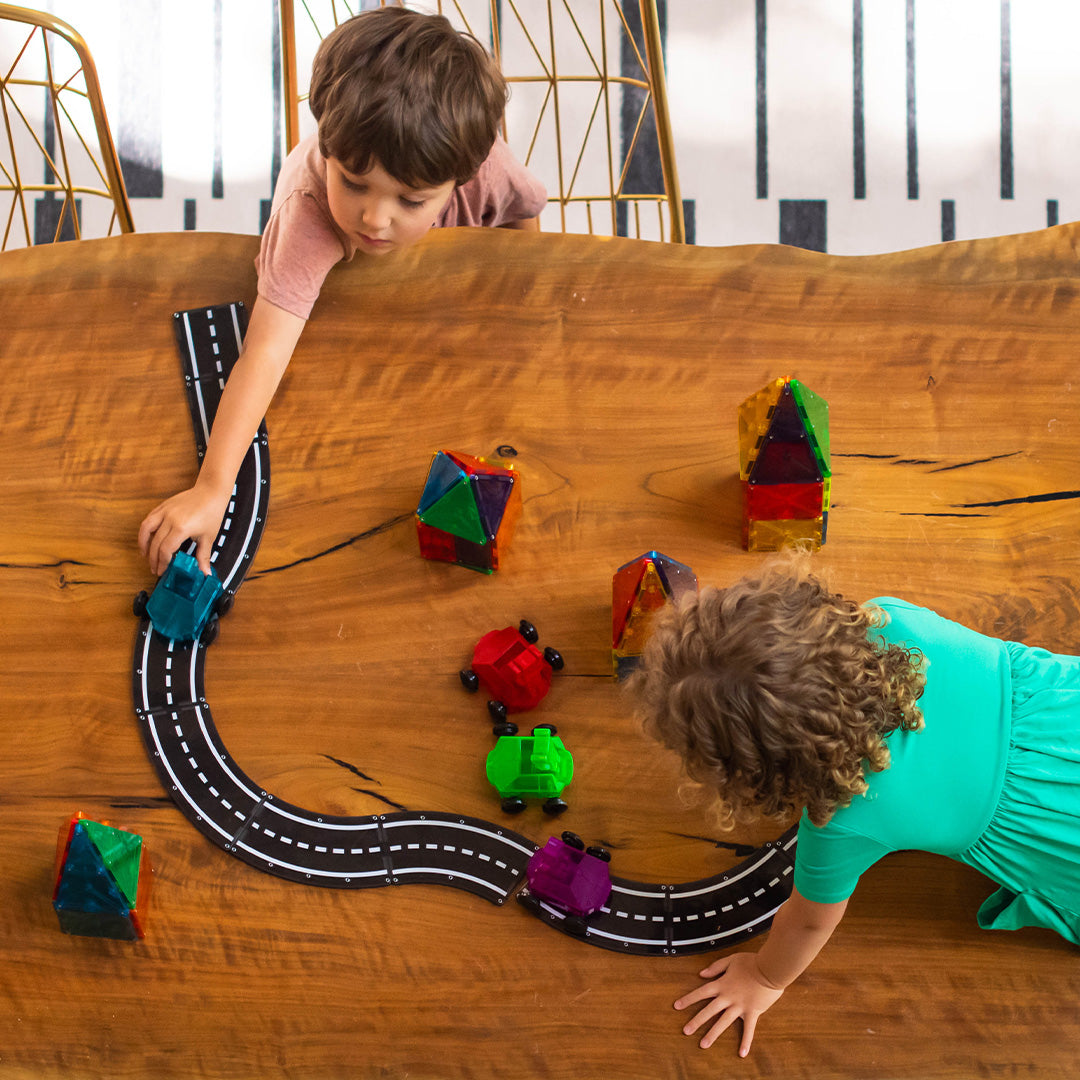 MAGNA-TILES magnetische speeltegels weg - 12st