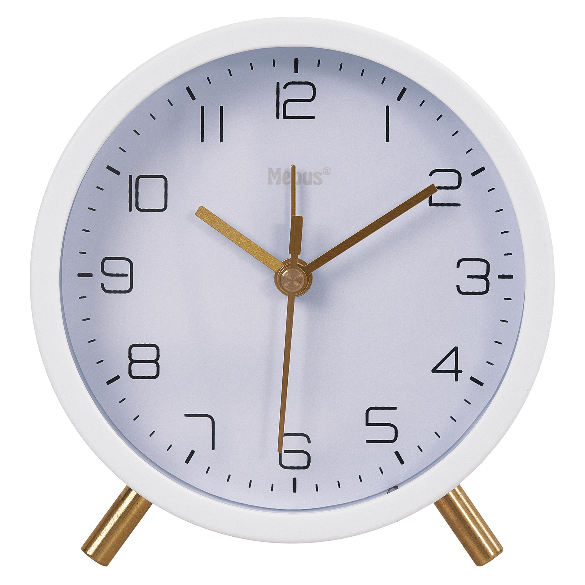 Quarz-Wecker - weiß-gold - Snoozefunktion