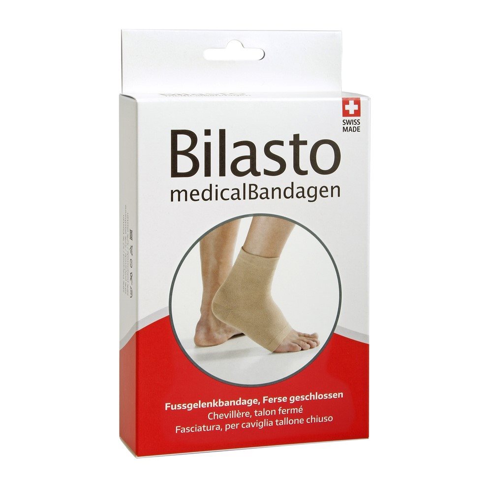 BILASTO Fussgelenkbandage S Ferse geschlossene beige 1 Stk
