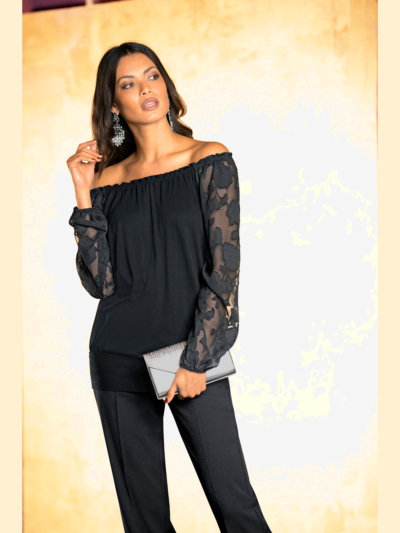 T-shirt manches transparentes
