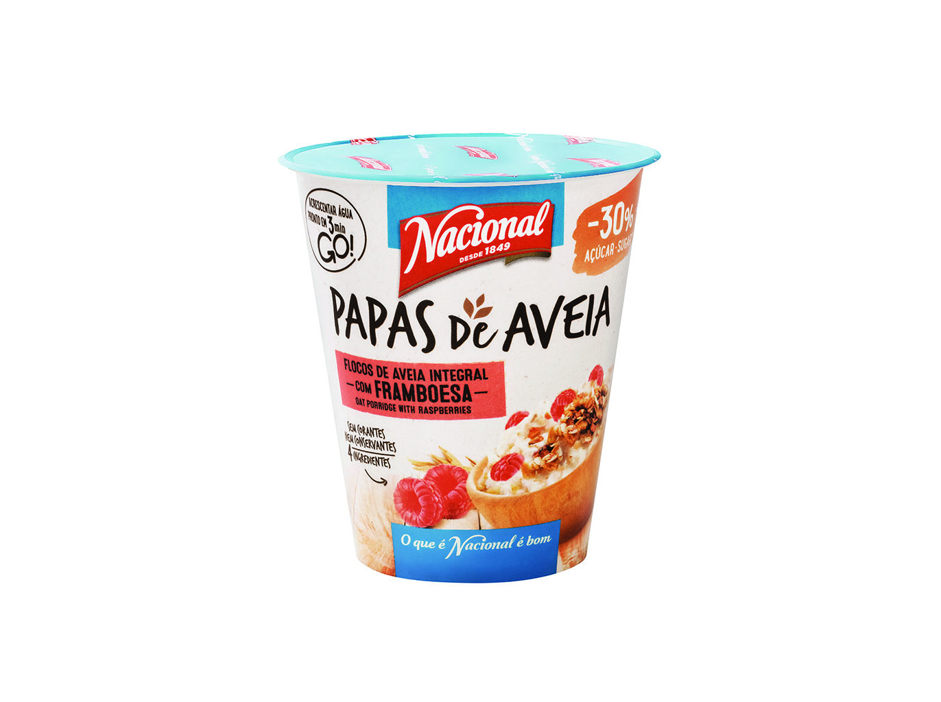 PAPAS NACIONAL AVEIA COM FRAMBOESA 55G