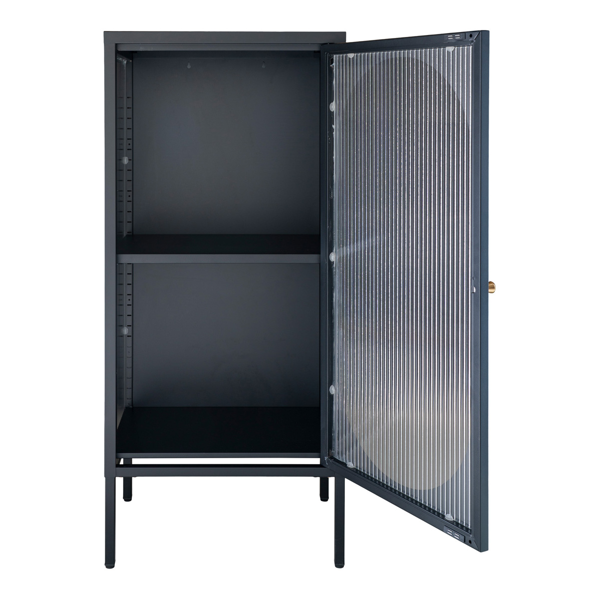 Abbey metalen vitrinekast zwart - 50 x 110 cm