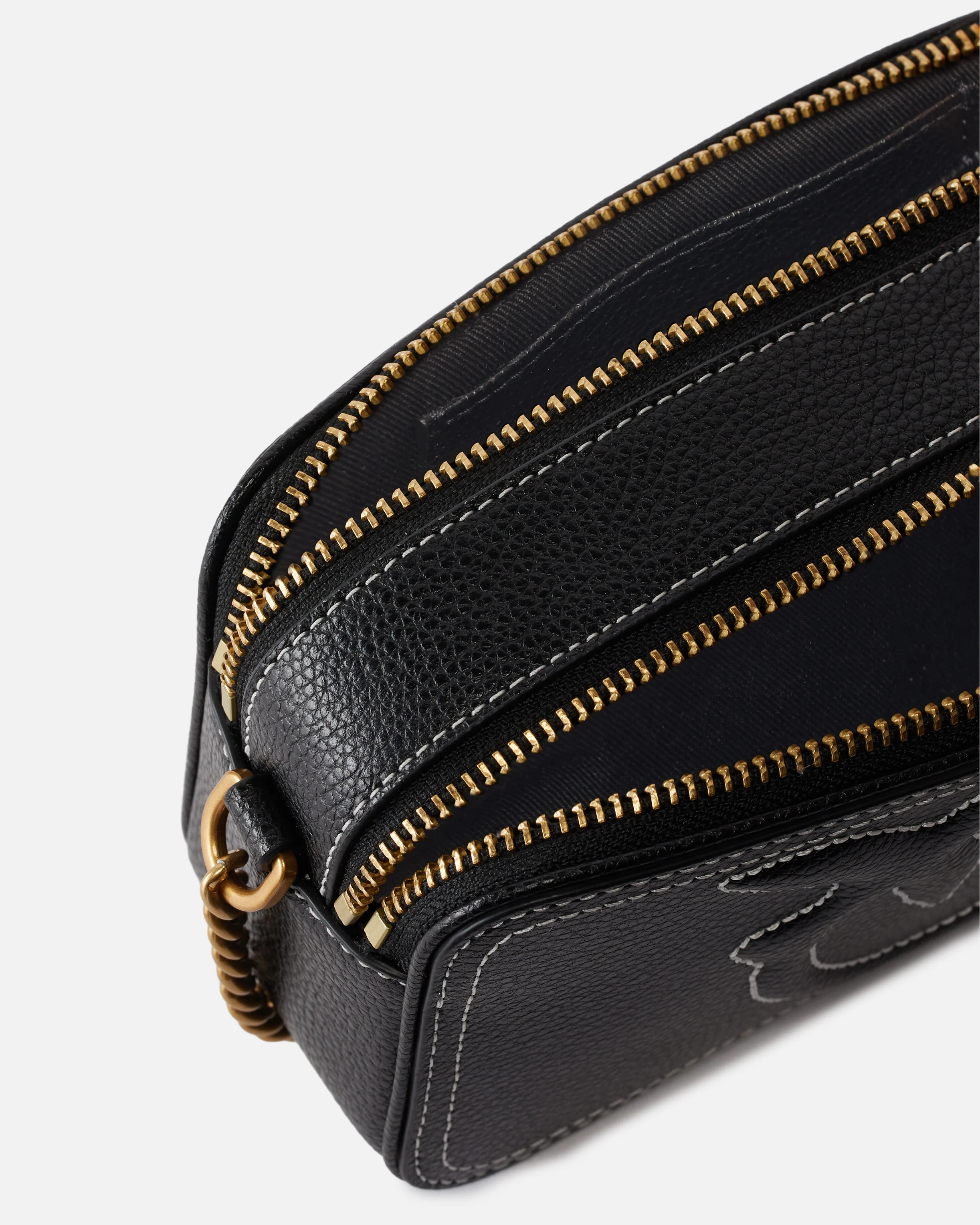 Petit sac à bandoulière avec logo love birds en relief | Noir