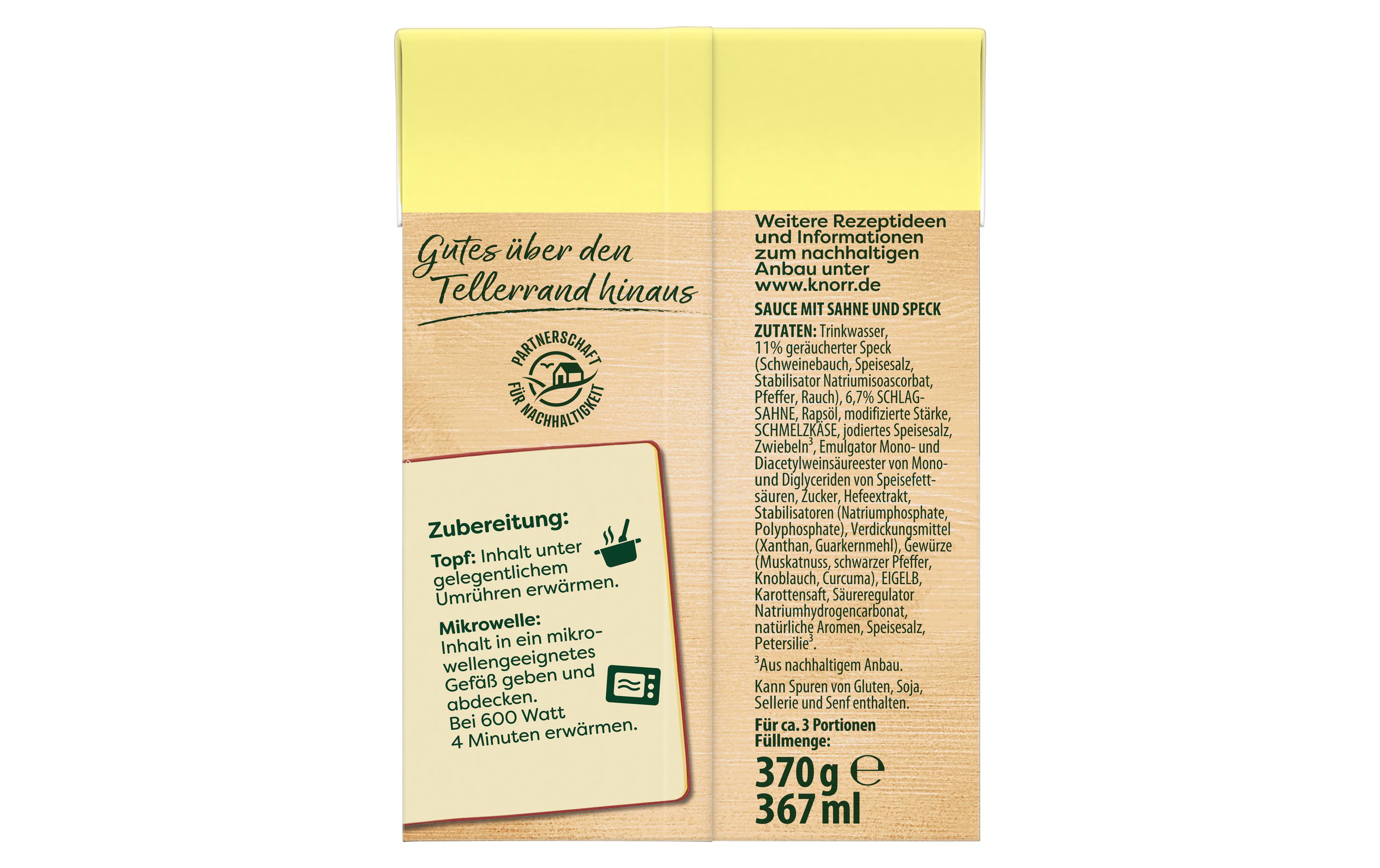 Sauce Speciale al Gusto Carbonara 370 gServierfertige Pastasauce