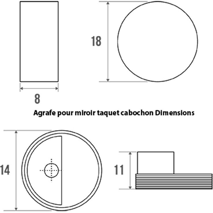 Miroir rond pour sanitaires
