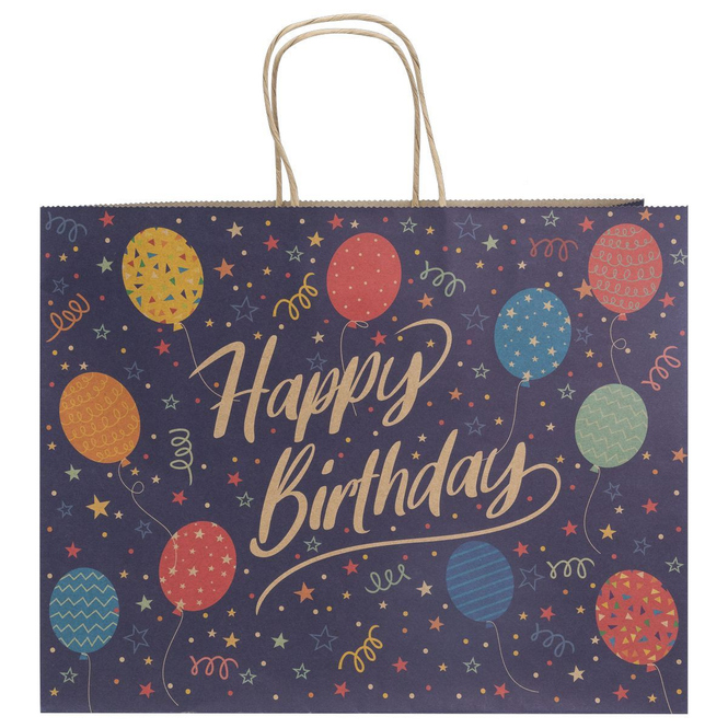 Geschenktasche - Happy Birthday - Ballons - Größe M