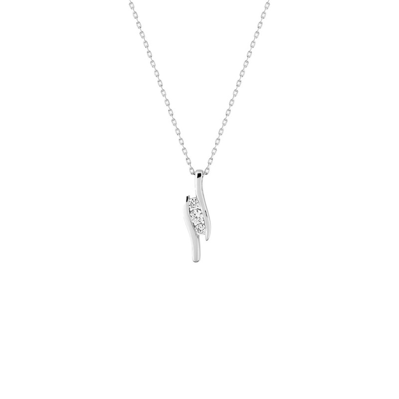 Collier Femme - Oxyde de zirconium - Or 18 Carats - Longueur : 42 cm