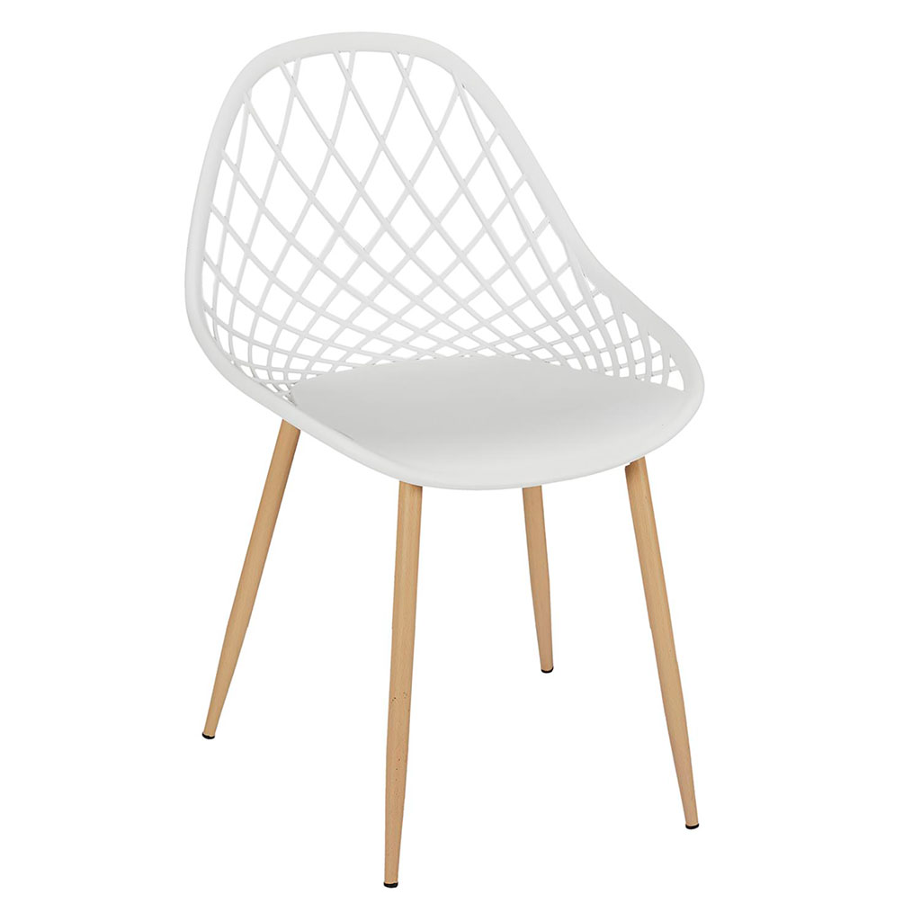 Chaise MALAGA blanche 80x57x51cm