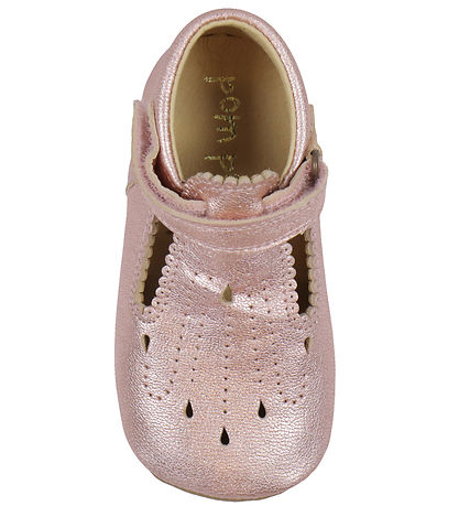 Pom Pom Ballerina Hausschuhe - T-Stange - Metallic Rose