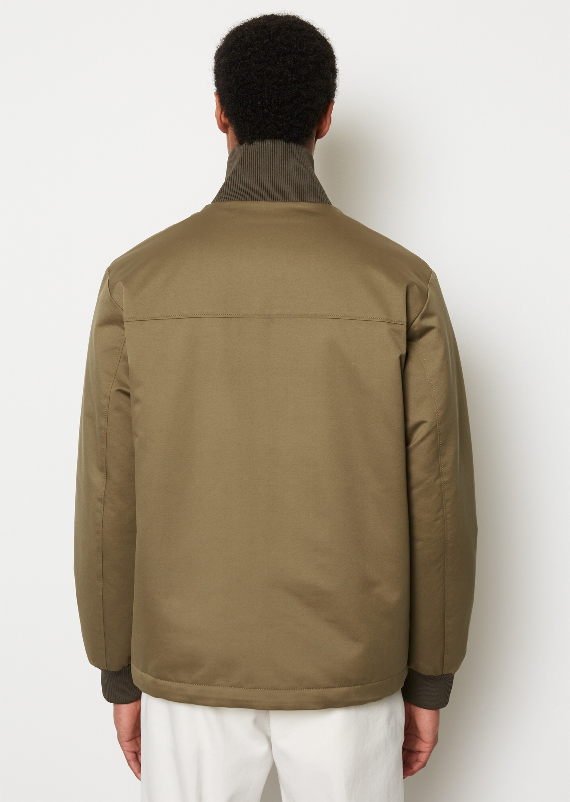Jacke regular in wattierter Canvas-Qualität