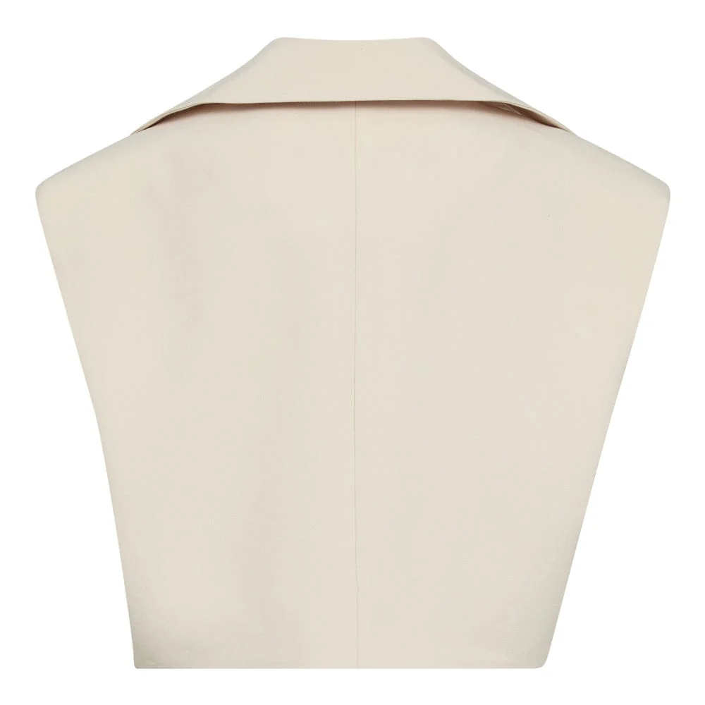 Co´Couture Volacc Crop Waistcoat 30203 199 bone