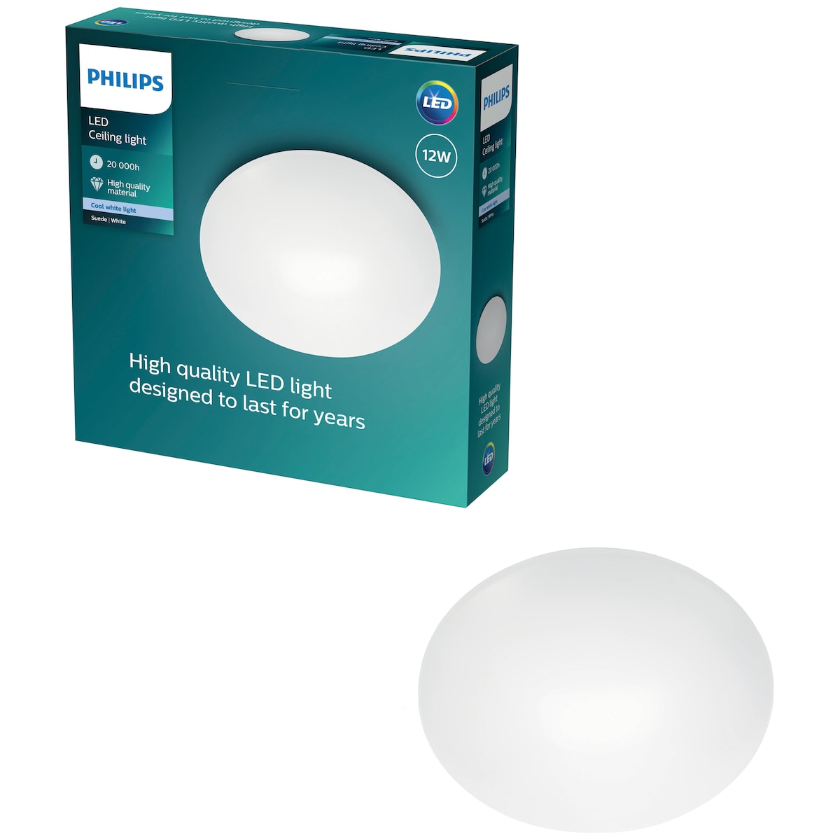 Philips Suede taklampe 12W