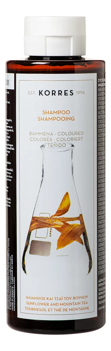 Korres Sunflower   Mountain Tea Shampoo for Dyed Hair - 250 ml.