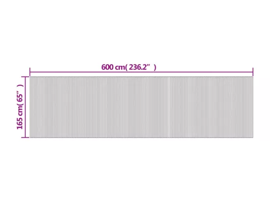 Cloison de séparation marron 165x600 cm bambou