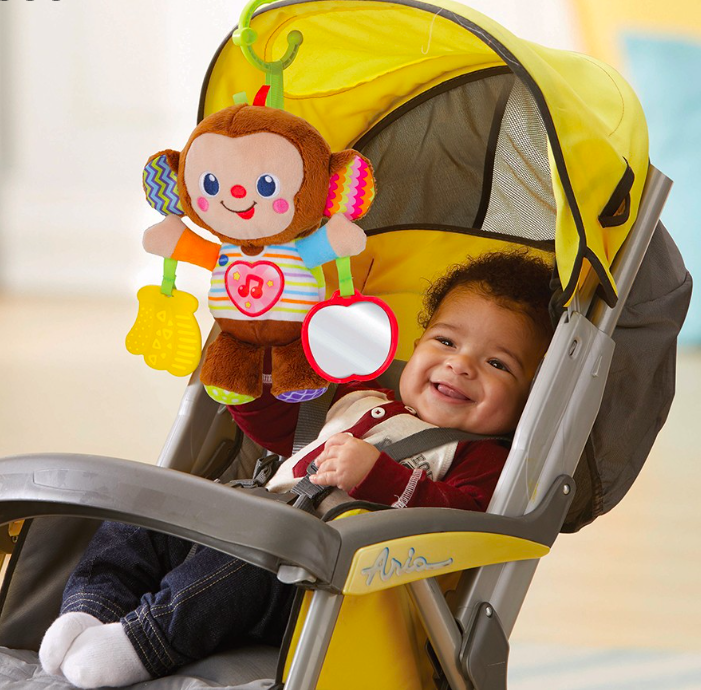 PELUCHE ACTIVITE NOE PETIT SINGE D'ACTIVITES - Ecru