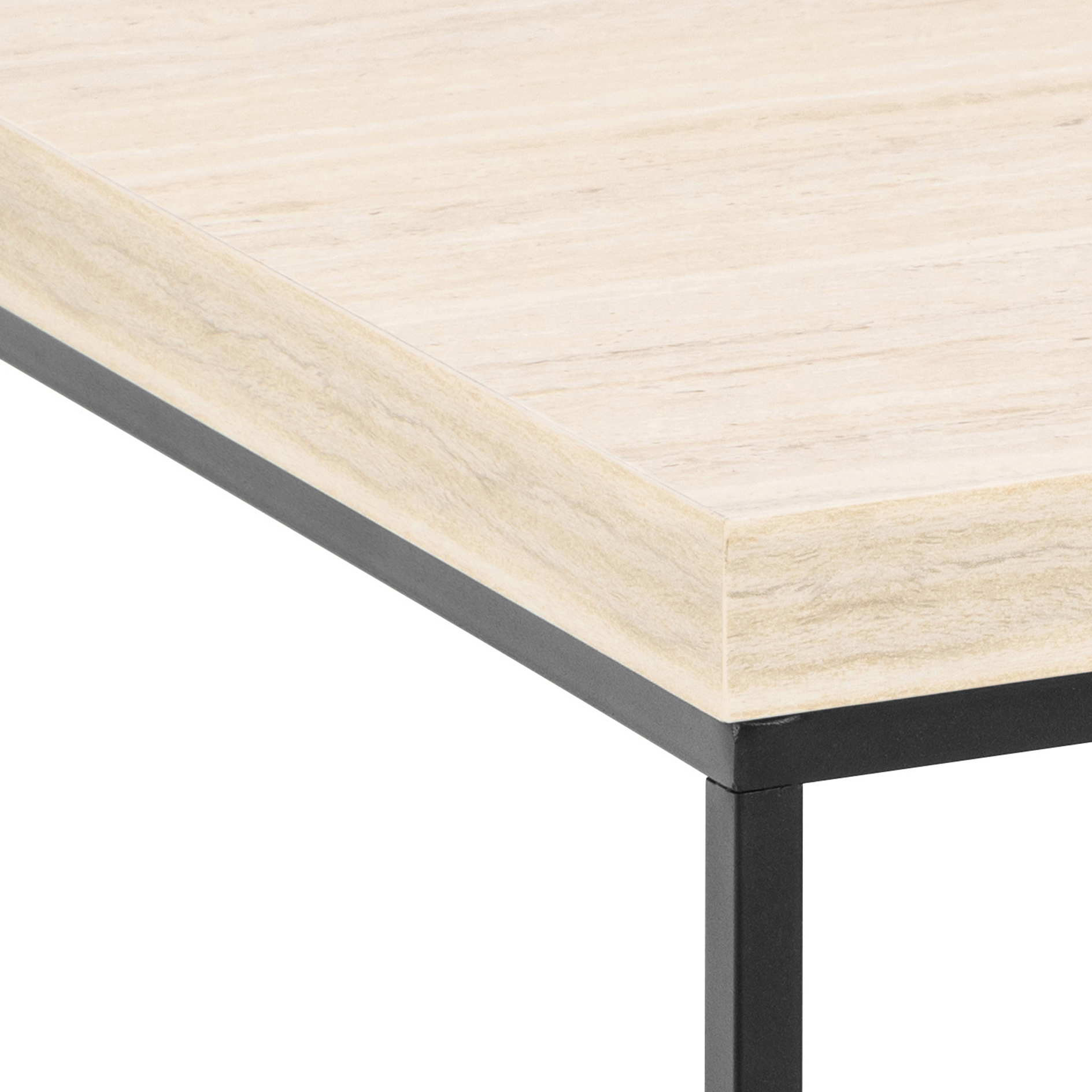 Couchtisch BAROSSA - beige - schwarz matt - 60 cm