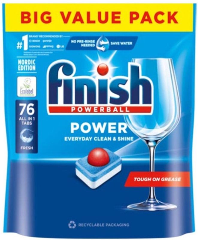 Finish - Vaatwastabletten Powerball Regular - 76 Stuks