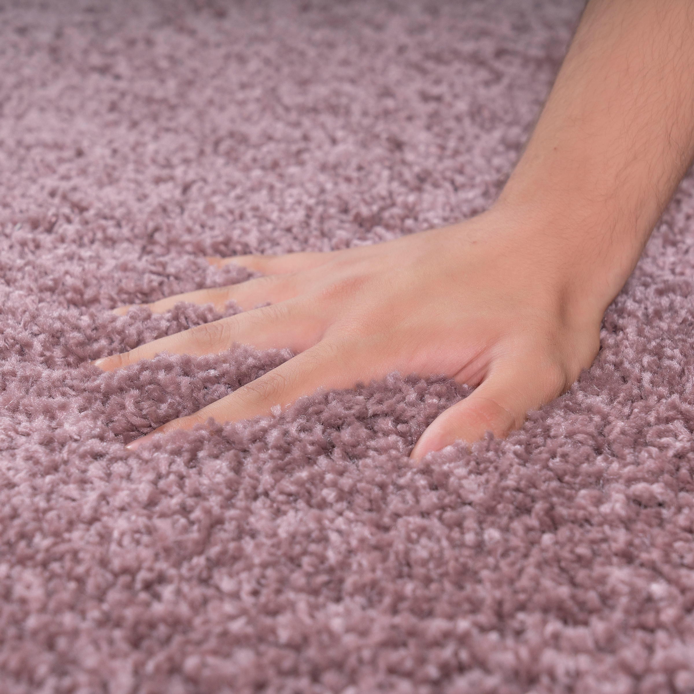 my home Teppich »Shaggy 30« rund 30 mm Höhe Teppich in Uni-Farben, besonders weich und kuschelig