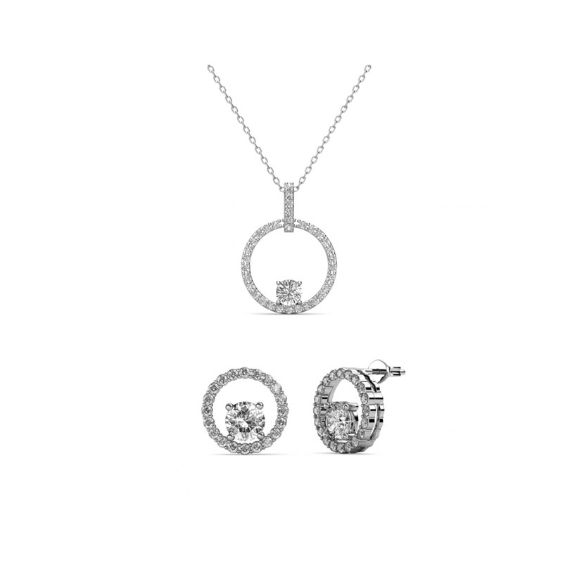 Parure et Coffret Desiree - Argenté et Cristal