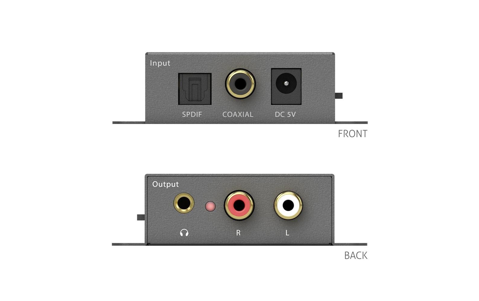 Konverter PT-C-DADM Digital zu StereoPureTools – Digital zu Analog Dolby/DTS DownMixer – Dolby Digital (AC3), DTS oder PCM zu Stereo