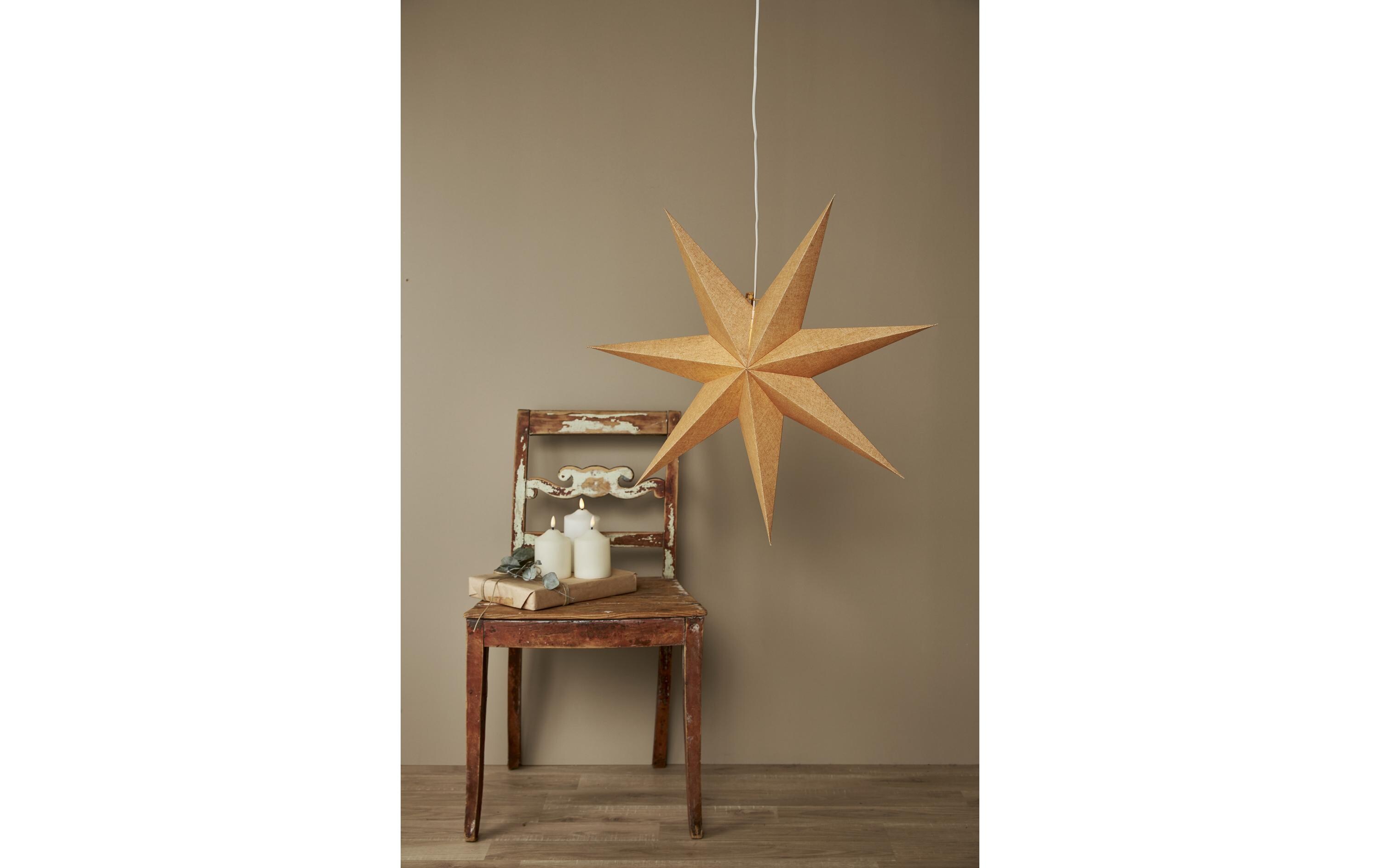 Papierstern Cotton, Gold, Ø 60 cmLED Weihnachtsdekoration
