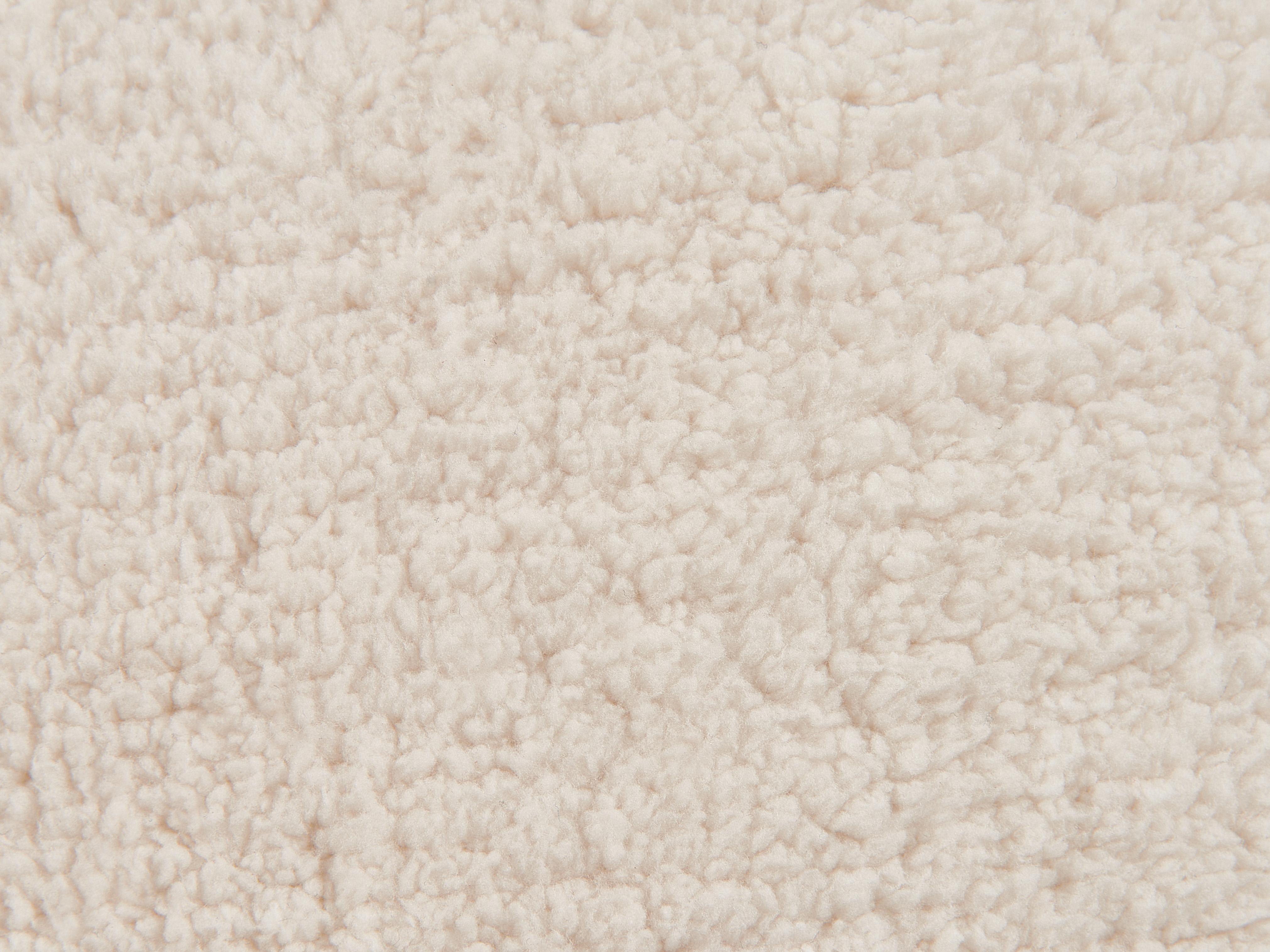 Poef ALIPUR Bouclé Lichtbeige