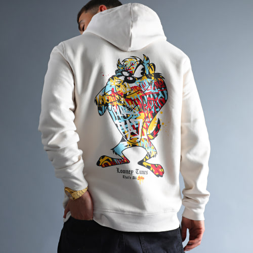 Sweat Capuche Taz Graff Beige