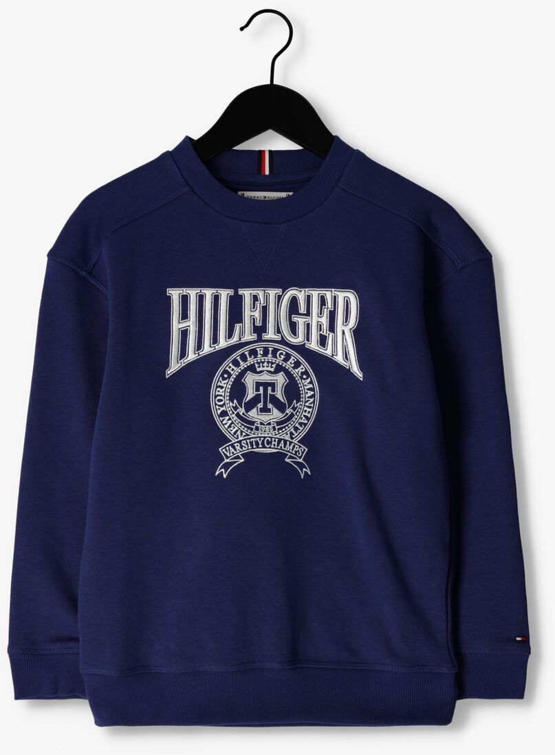 TOMMY HILFIGER blauwe tommy hilfiger trui u hilfiger varsity sweatshirt