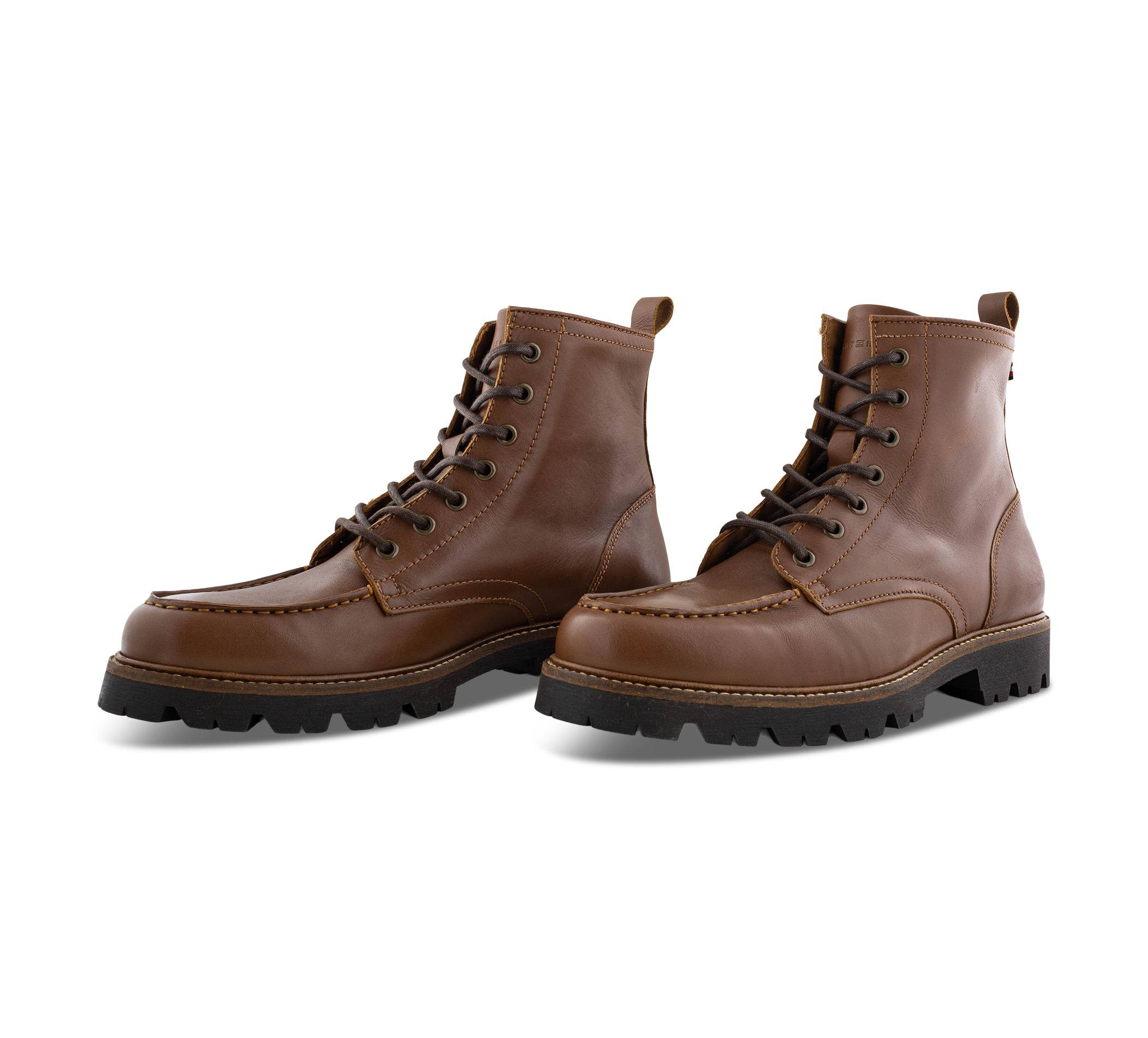 Tommy Hilfiger Hilfiger Moc Toe Leather Boot - Schnürstiefel Leder